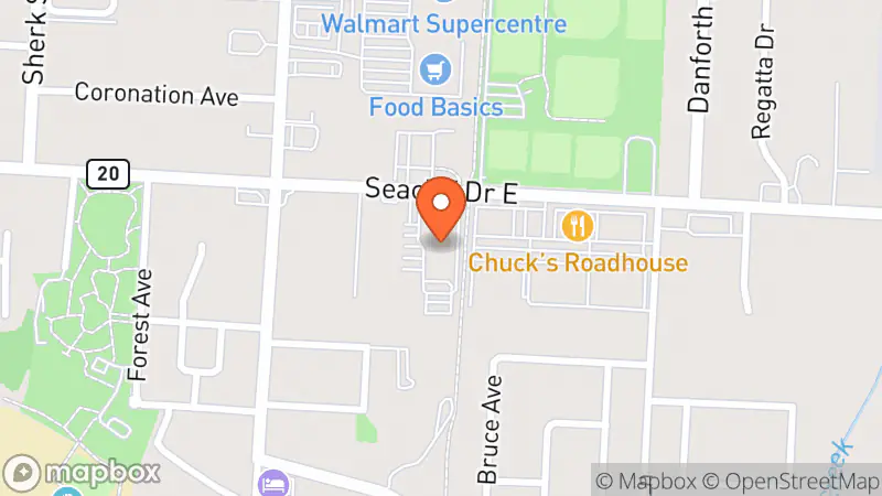 Map showing location of Value Village Community Donation Centre