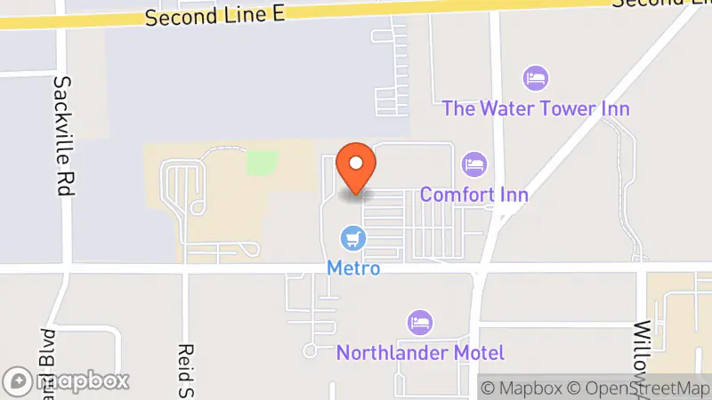 Map showing location of Value Village Community Donation Centre