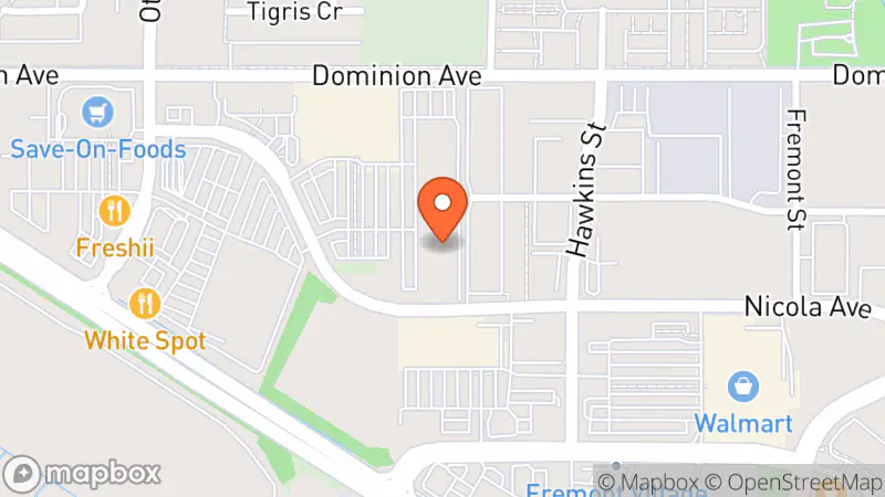 Map showing location of Value Village Community Donation Centre