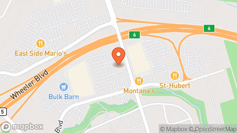 Map showing location of Value Village