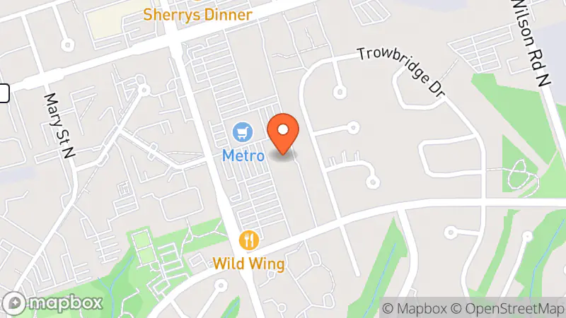 Map showing location of Value Village