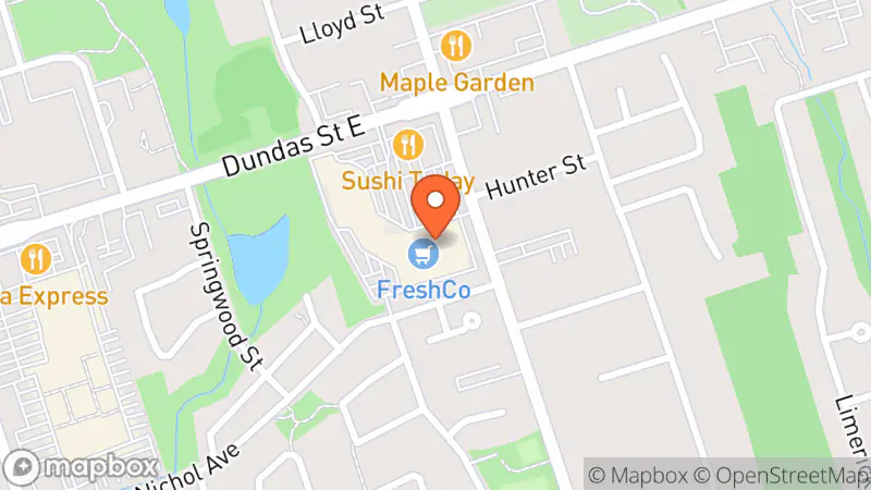 Map showing location of Value Village