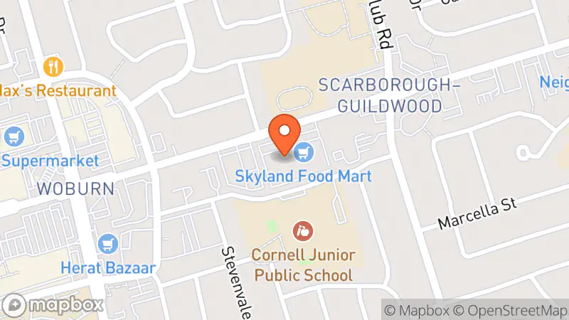 Map showing location of Value Village