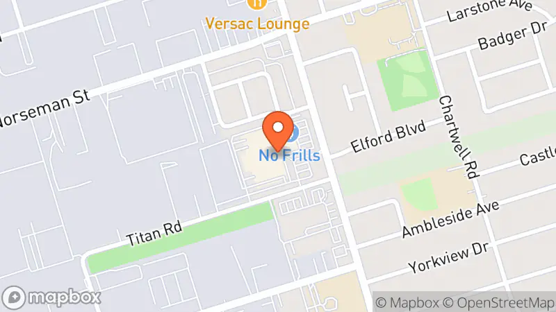 Map showing location of Value Village