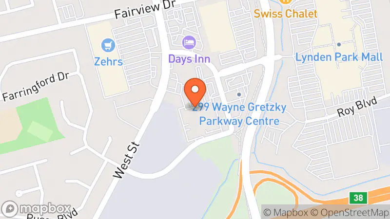 Map showing location of Value Village