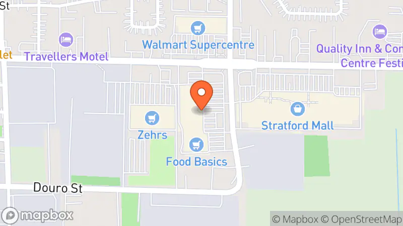 Map showing location of Value Village