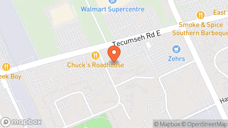 Map showing location of Value Village