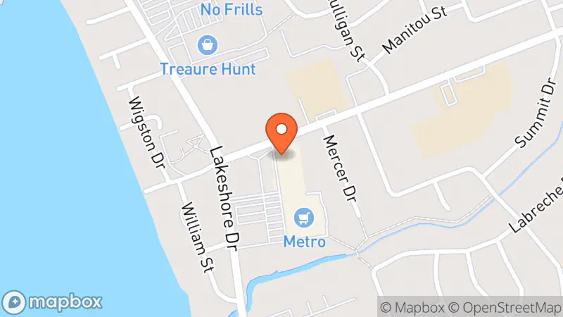 Map showing location of Value Village