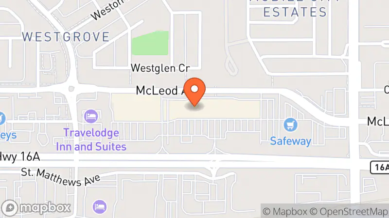 Map showing location of Value Village