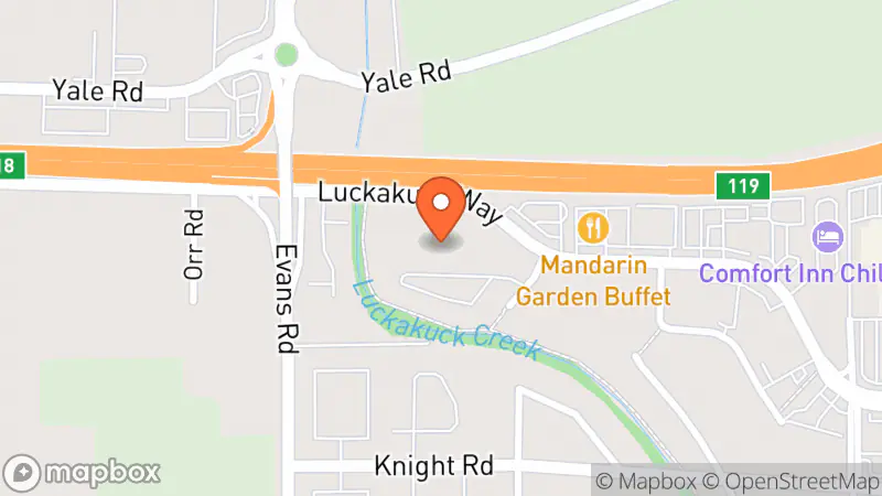 Map showing location of Value Village