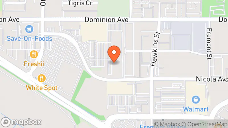 Map showing location of Value Village