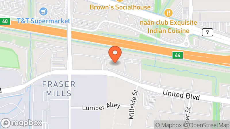Map showing location of Value Village