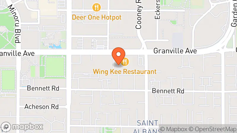 Map showing location of Value Village