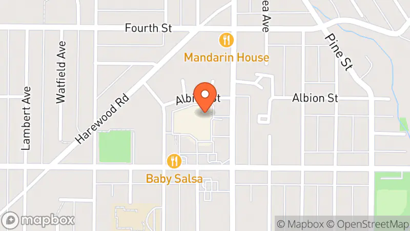 Map showing location of Value Village