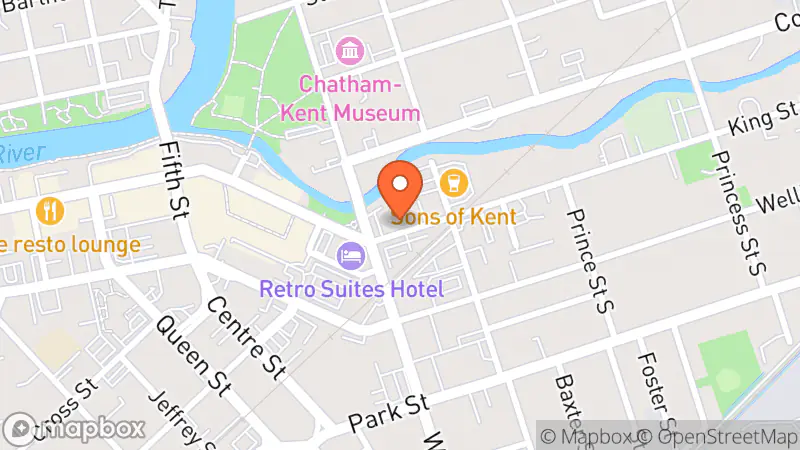 Map showing location of Van Zelst's Market