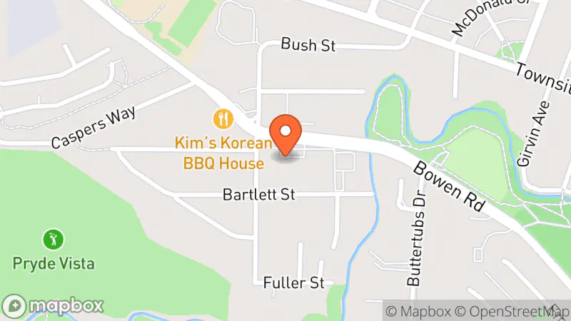 Map showing location of Vancouver Island Thrift Store