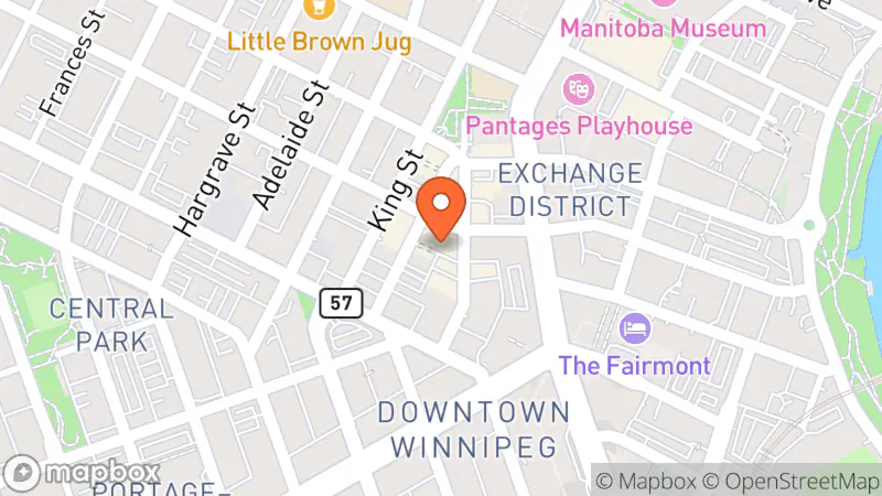 Map showing location of Vantage Vintage Boutique