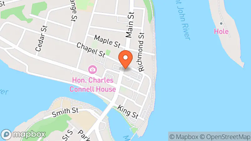 Map showing location of Vie Thrift Boutique