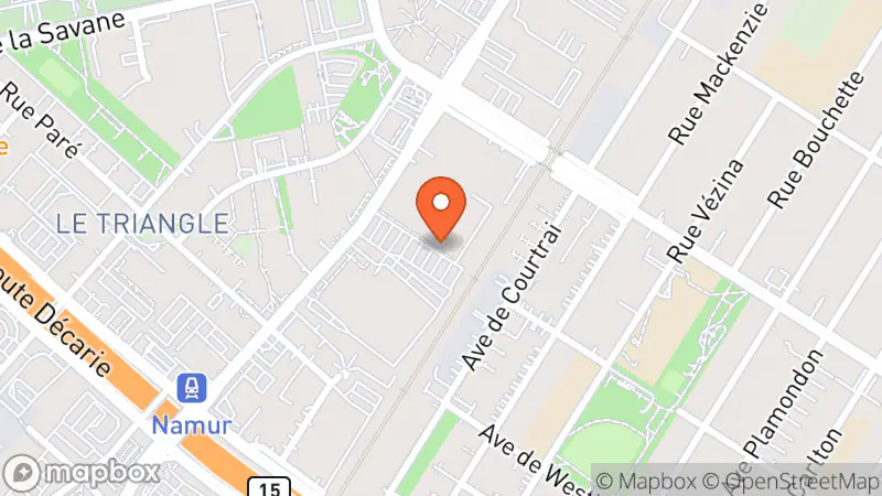 Map showing location of Village des Valeurs