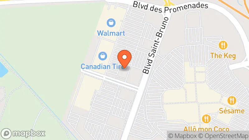 Map showing location of Village des Valeurs