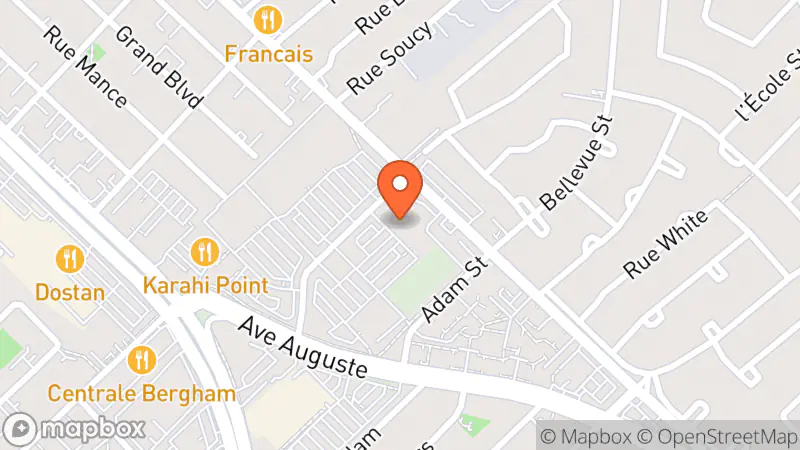 Map showing location of Village des Valeurs