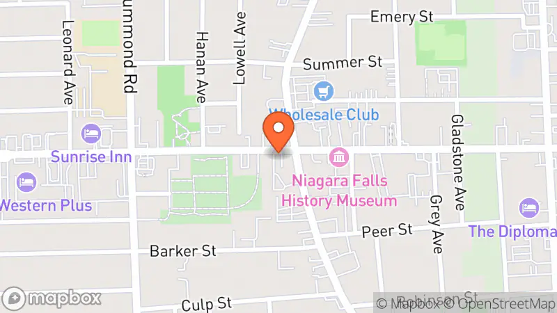 Map showing location of Vincent's Store