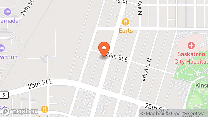 Map showing location of Vintage Sauce