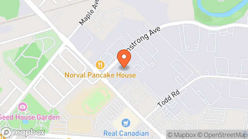 Map showing location of Wastewise (Halton Hills) Community Resource Centre