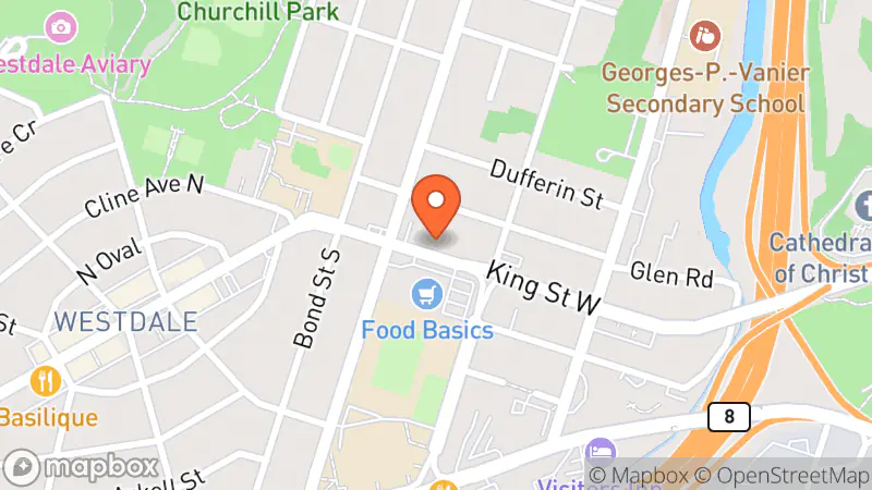 Map showing location of Westside Stories