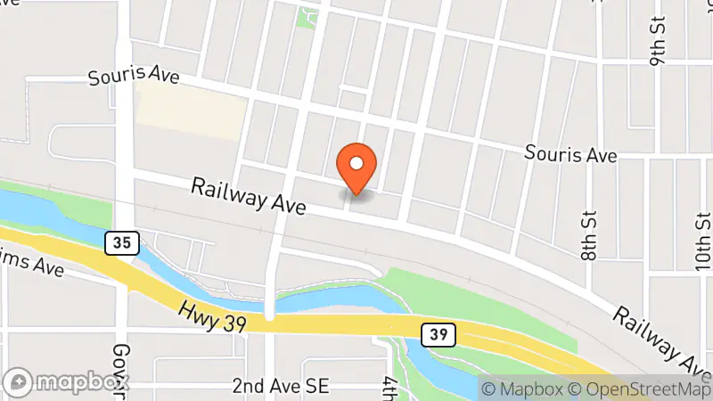 Map showing location of Weyburn Salvation Army