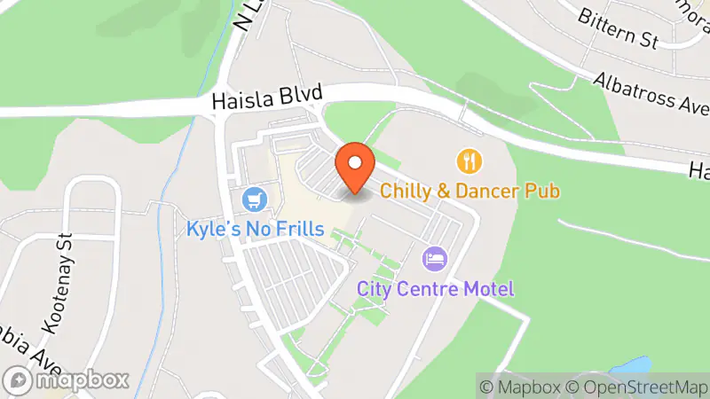 Map showing location of What's In Store Kitimat