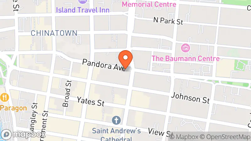 Map showing location of WIN Resale Shop - Pandora - Victoria Women In Need Community Cooperative