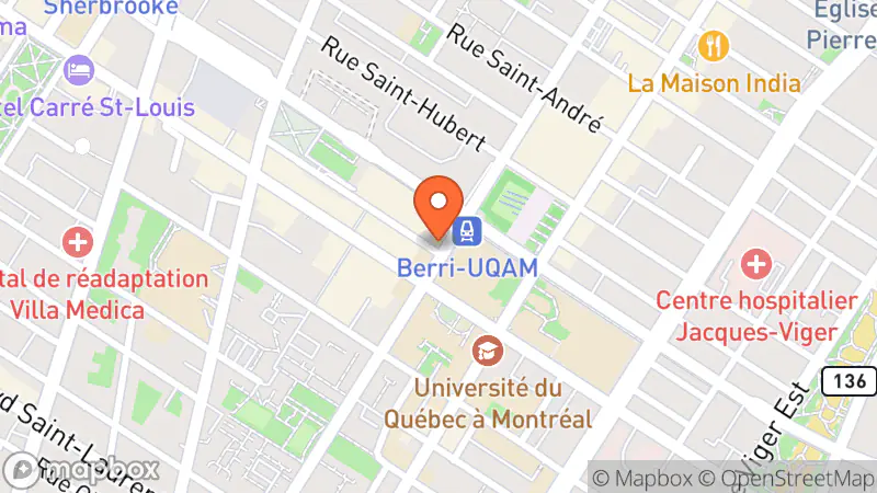 Map showing location of Yann Vernay libraire