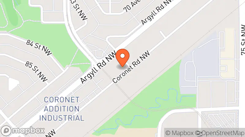 Map showing location of You Thrifty Animal Edmonton