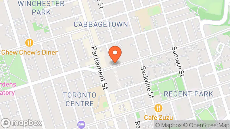 Map showing location of YSM's Double Take Thrift Store