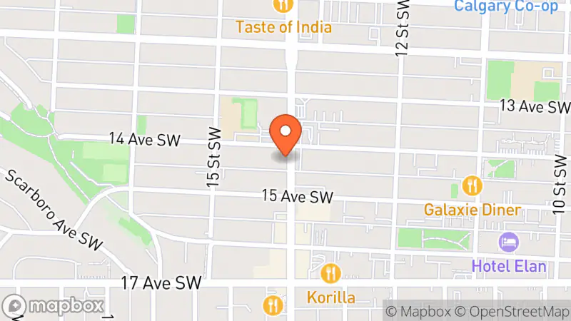 Map showing location of Zoe's Store