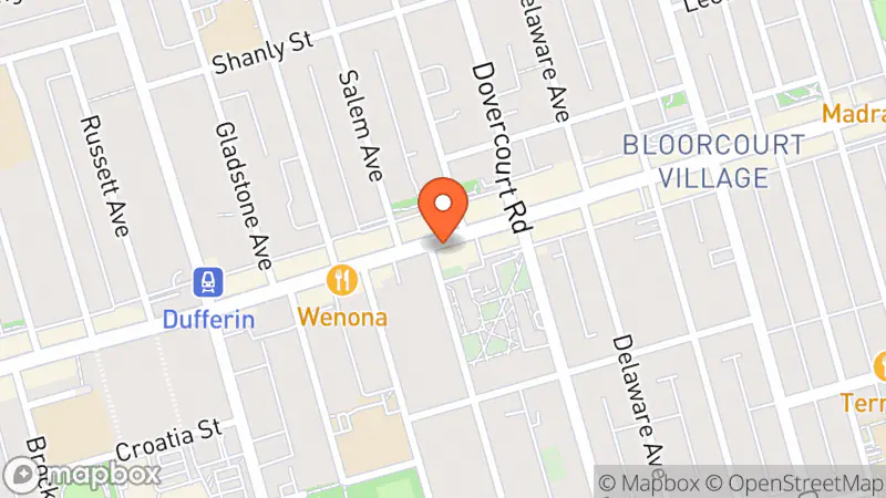 Map showing location of Zoinks Music and Books